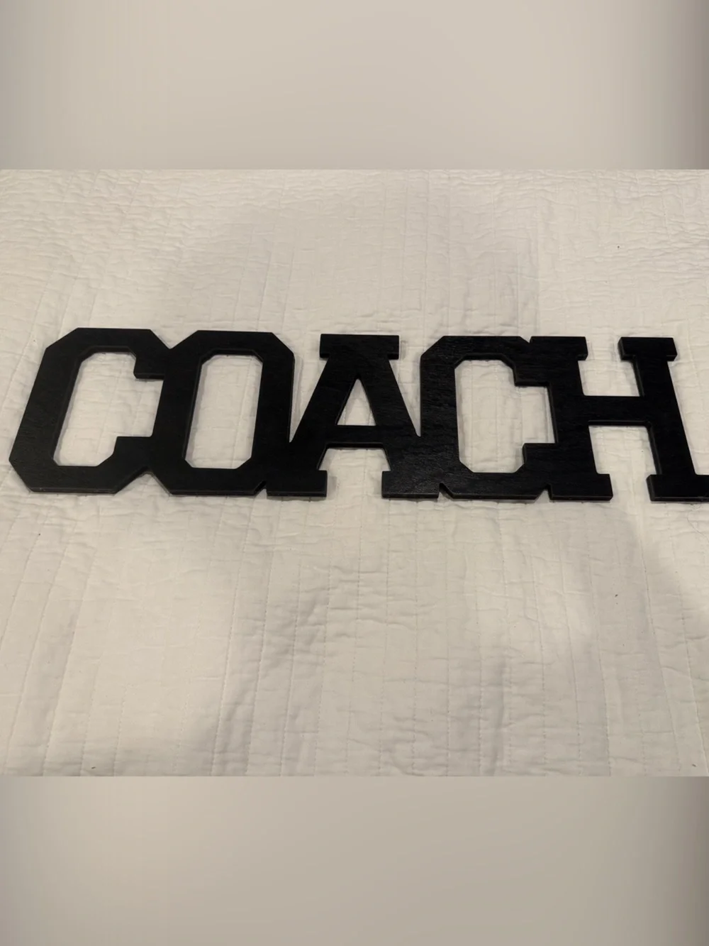 Coach Black Wall Lettering Décor